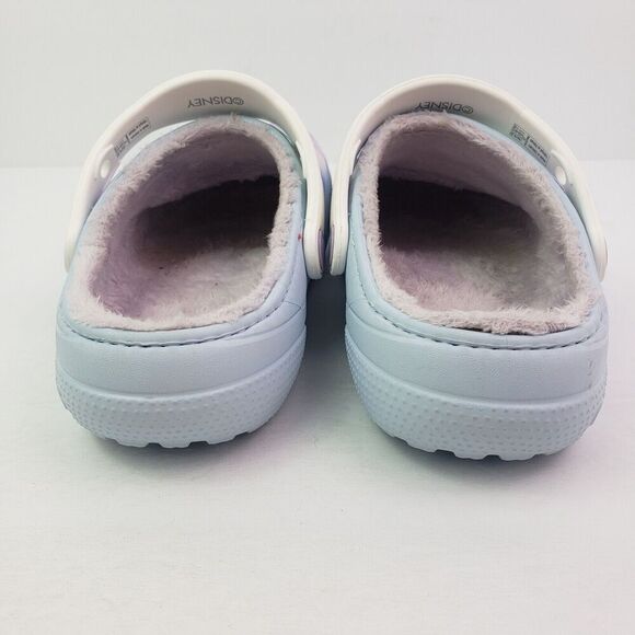 Crocs Fun Lab Kids Size J3 Mineral Blue Frozen II Disney Lined Clog Shoes - Picture 7 of 12
